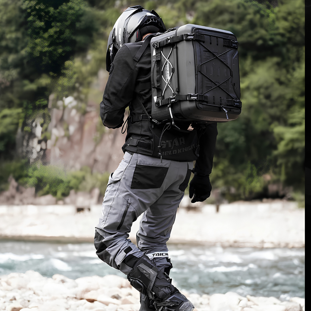 Rhinowalk 36L tactical outer bag with modular motorcycle luggage setup
