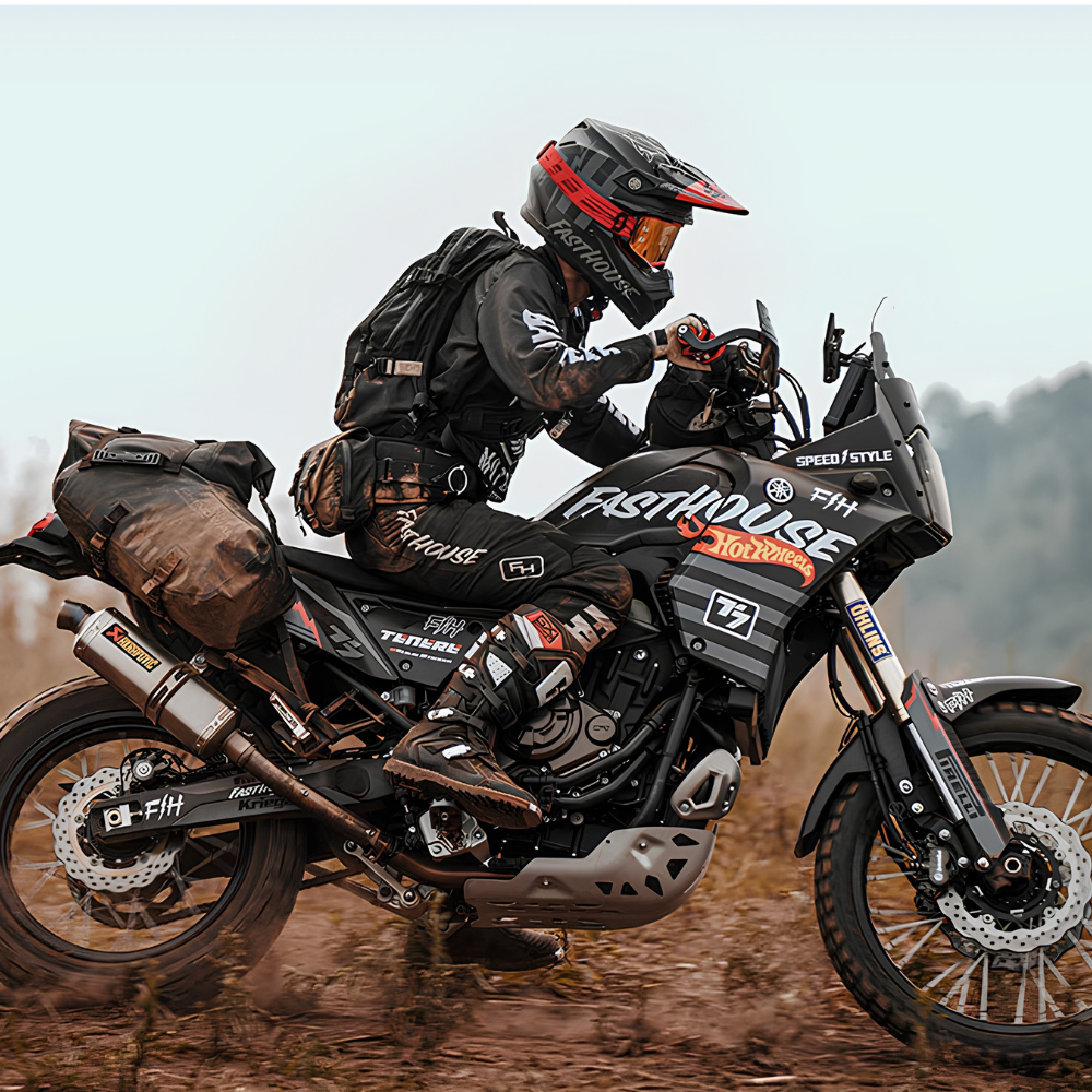 Rhinowalk 48L MT1448 rackless waterproof motorcycle pannier bags for long-distance touring