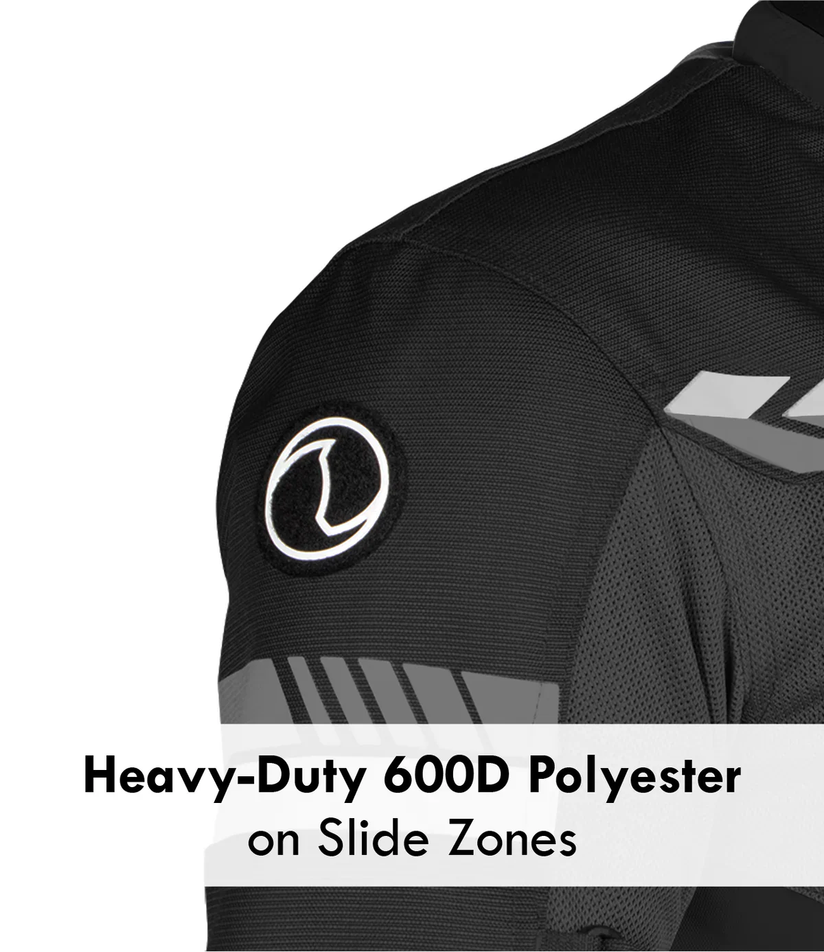 Black athletic shirt with a logo on the shoulder against a white background - Black White