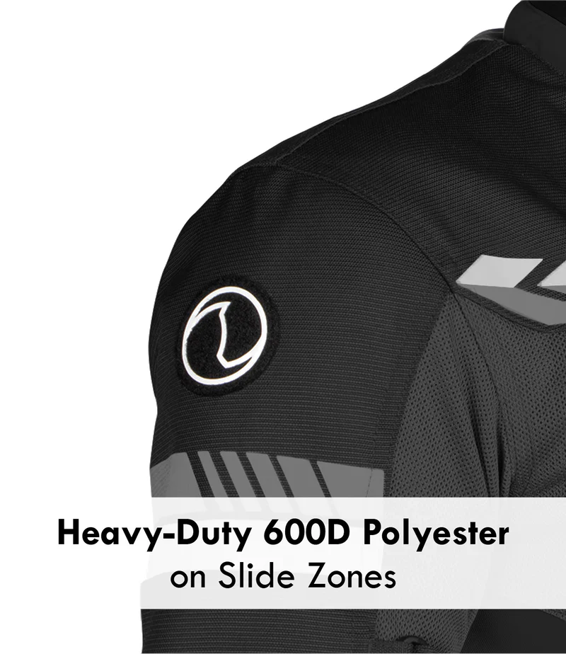 Black cycling jersey with a brand logo on the shoulder against a white background - Black White