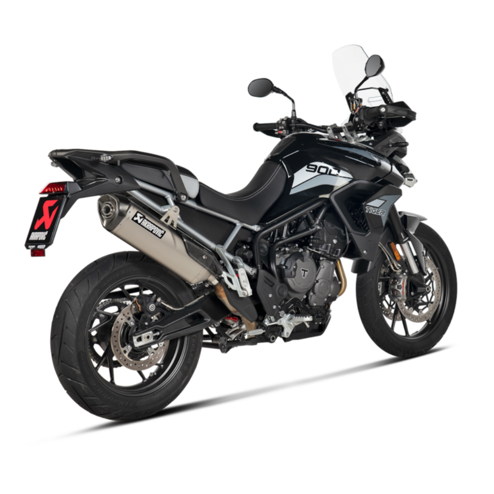 Akrapovič S-T9SO3-HRT titanium exhaust for Triumph Tiger adventure bike