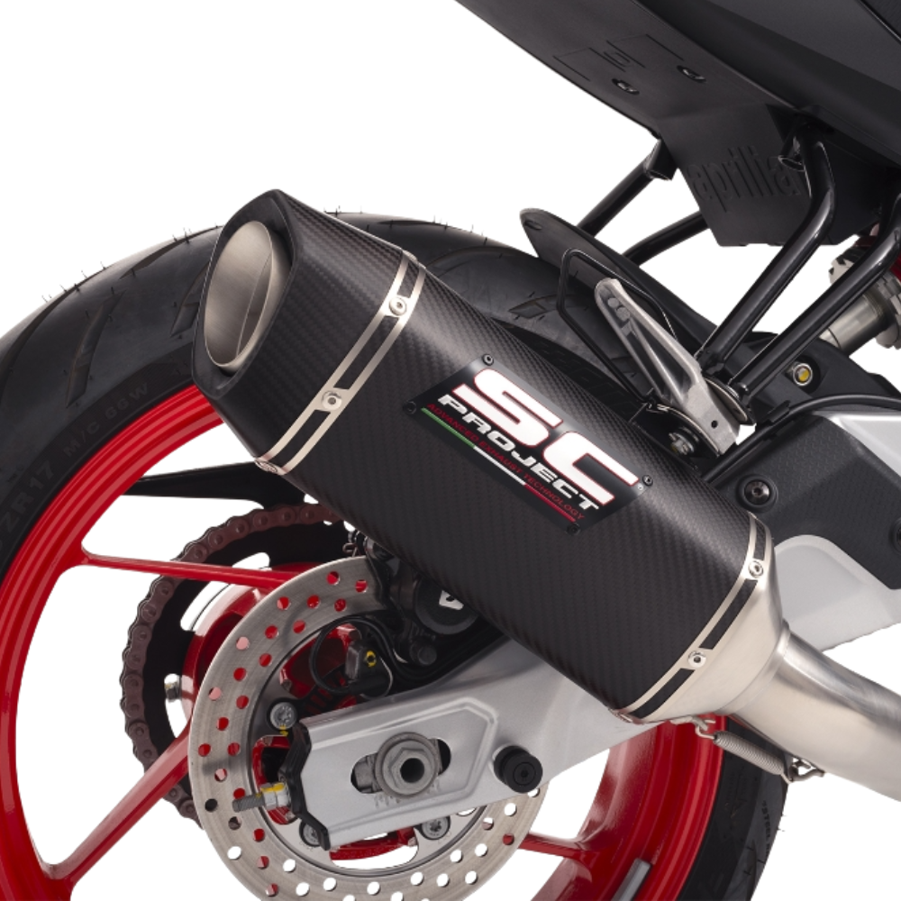 SC-Project SC1-S carbon fibre full exhaust for Aprilia RS 457 2024-2026