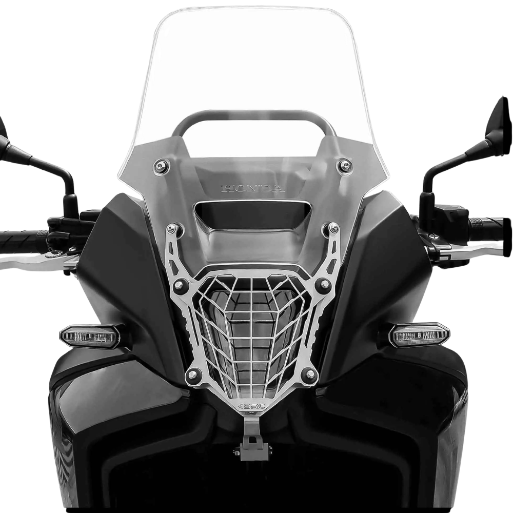 Honda NX500 E-Clutch silver sandblasted headlight guard