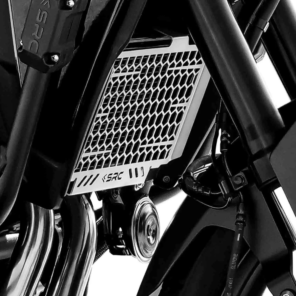 Honda NX500 E-Clutch radiator protection guard black finish