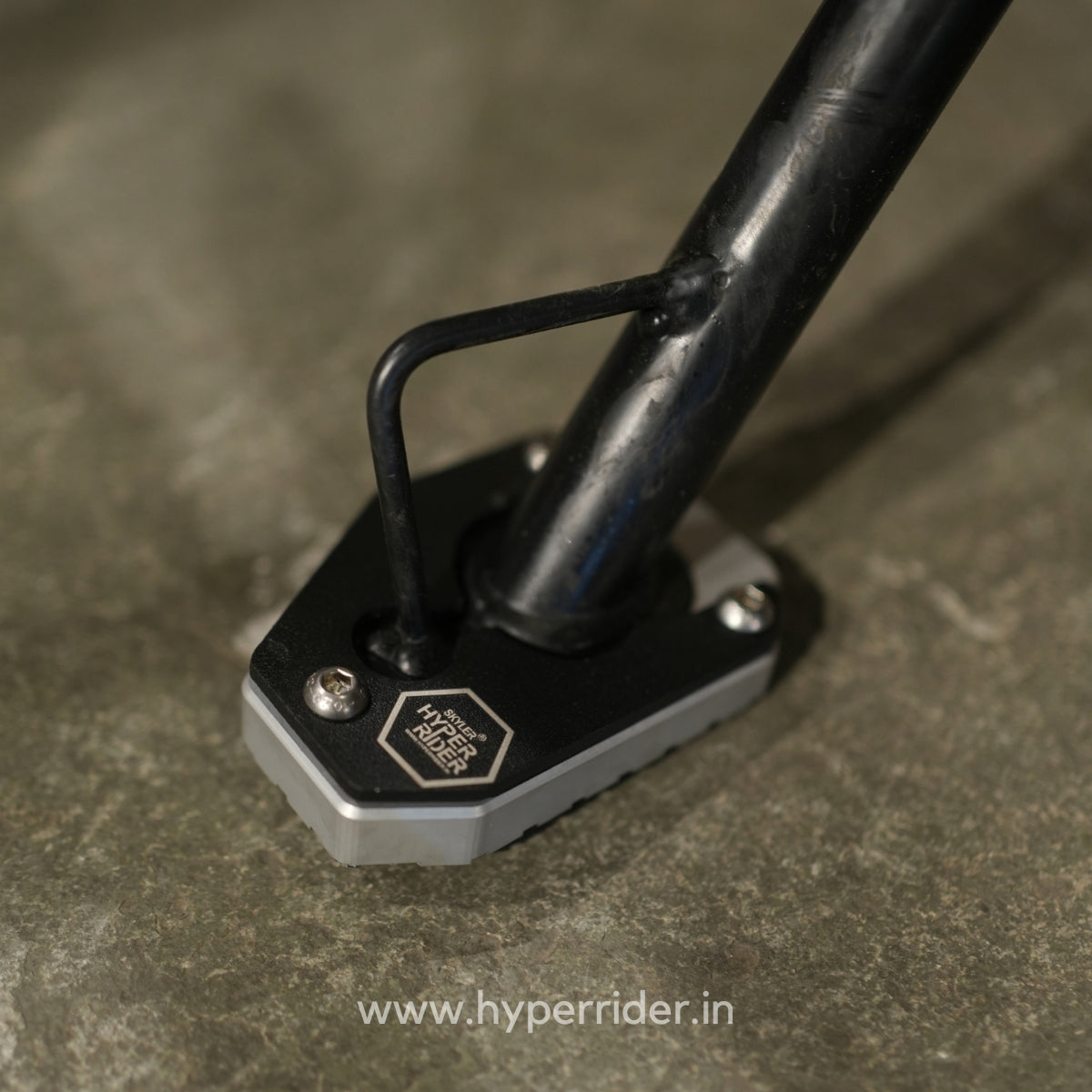 Hyperrider KTM Adventure Side Stand Extender showing width