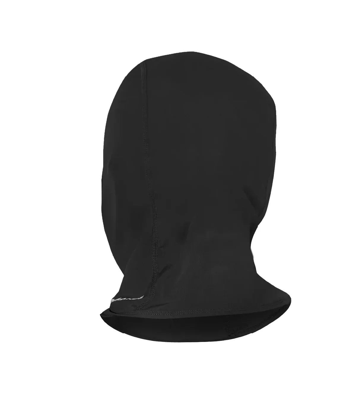 Black hooded balaclava on a white background