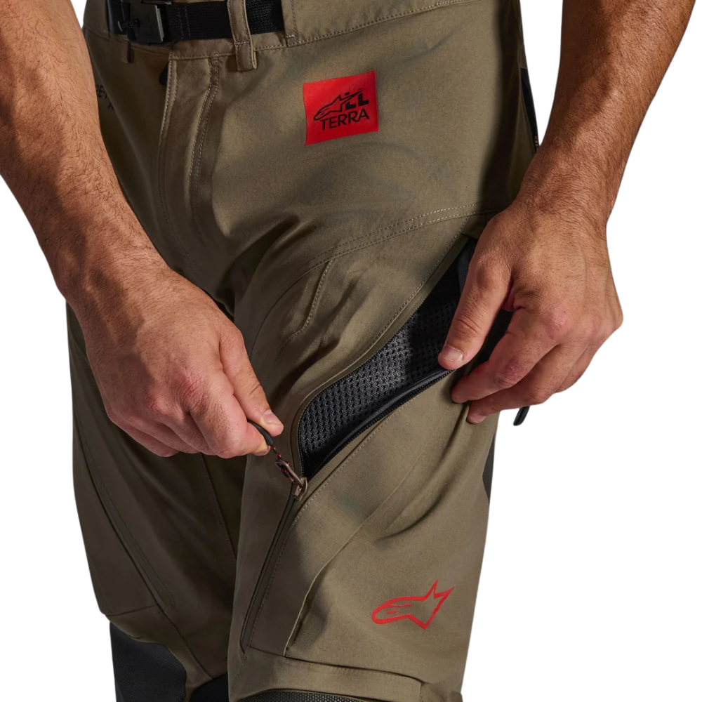 Alpinestars Nazca waterproof motorcycle pants in Walnut Black