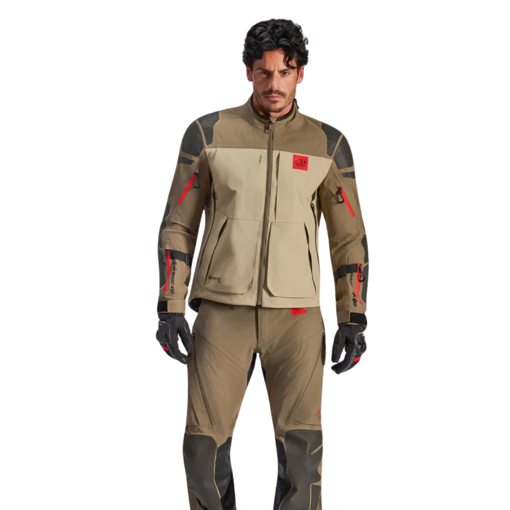 Alpinestars Nazca Gore-Tex Pro Jacket sleeve and pocket detail Brown
