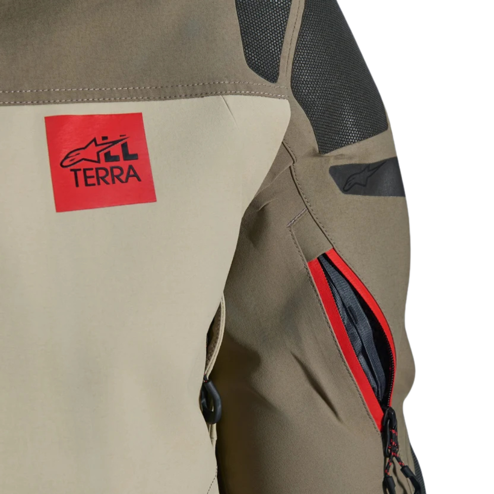 Waterproof Alpinestars Nazca 3L Gore-Tex Pro motorcycle jacket Brown