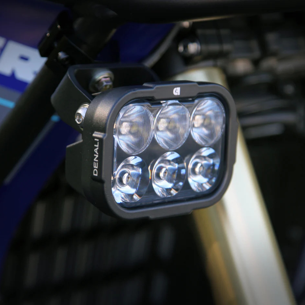 DENALI DL6 Motorcycle Driving Lights with DataDim – 10,200 Lumens White Pair
