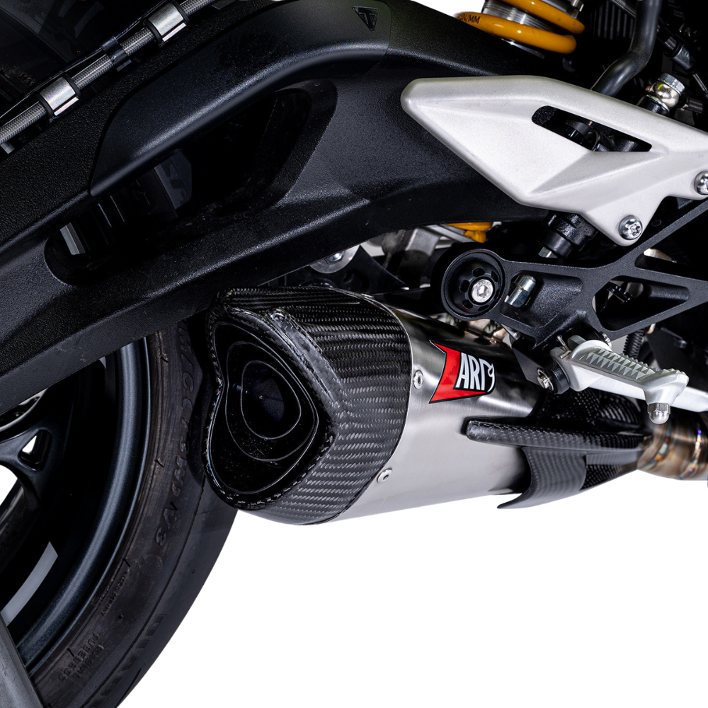 Triumph Street Triple 765 2023+ with Zard Stainless Steel Racing Full Exhaust Kit