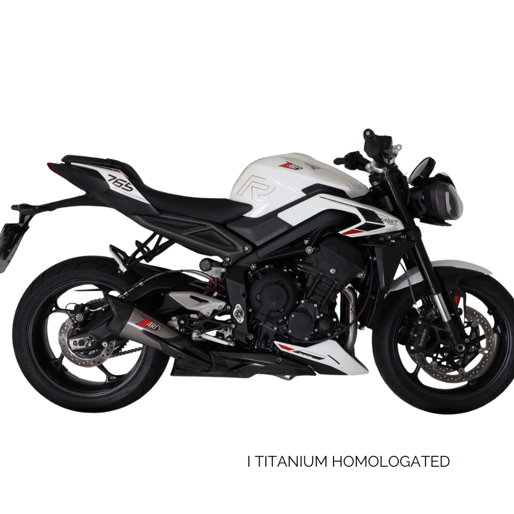 Triumph Street Triple 765 2023+ with Zard Titanium Racing Full Exhaust Kit