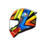 AGV K1 S Izan Helmet side view in Orange Yellow with Aero Spoiler | 6KIOM