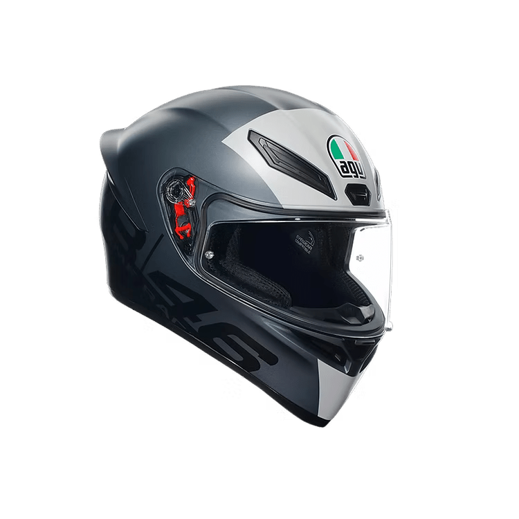 AGV K1 S Helmet Limit 46 rear detail with aerodynamic spoiler and ventilation | 6KIOM