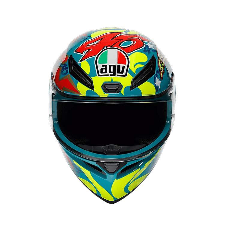AGV K1 S Rossi Mugello 1999 Helmet front view with adjustable air vents | 6KIOM