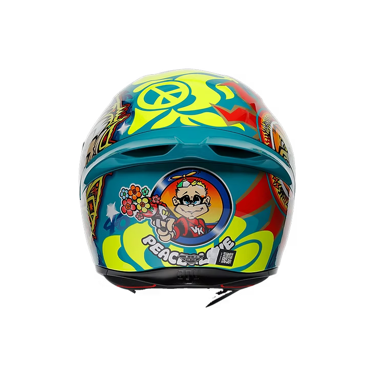 AGV K1 S Rossi Mugello 1999 Helmet back view with adjustable air vents | 6KIOM