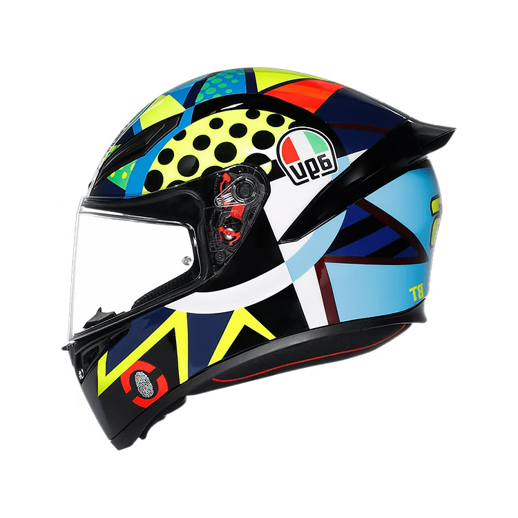AGV K1 S Rossi Winter Test 2020 Helmet side view with integrated Aero Spoiler | 6KIOM