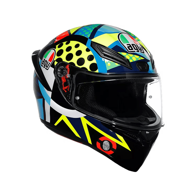 AGV K1 S Rossi Winter Test 2020 Helmet side view with integrated Aero Spoiler | 6KIOM