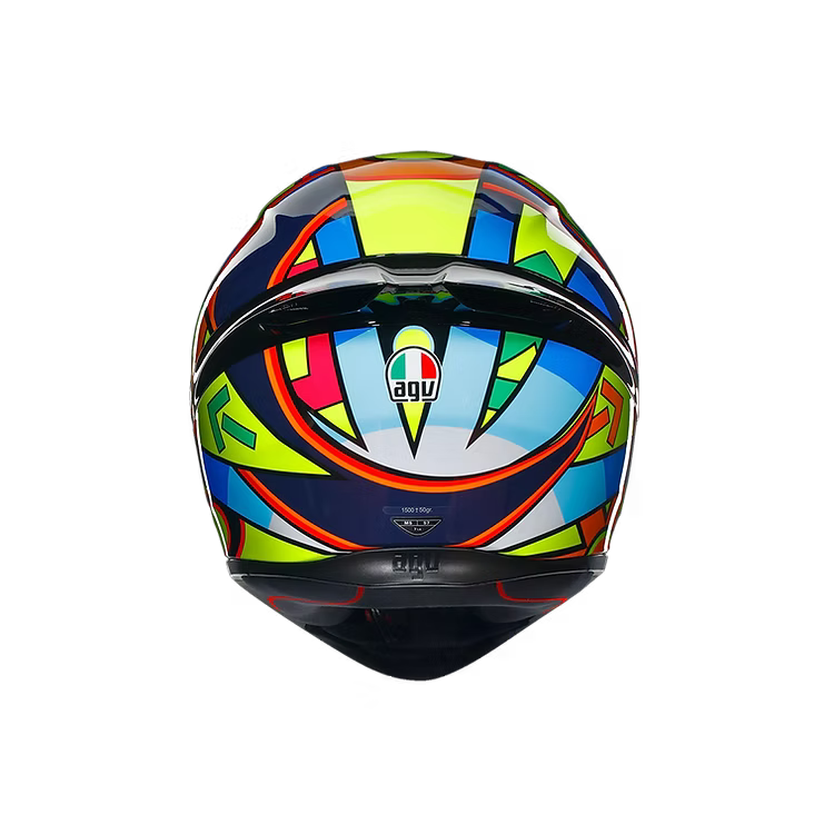 AGV K1 S Soleluna 2017 Helmet back view with aerodynamic shell | 6KIOM