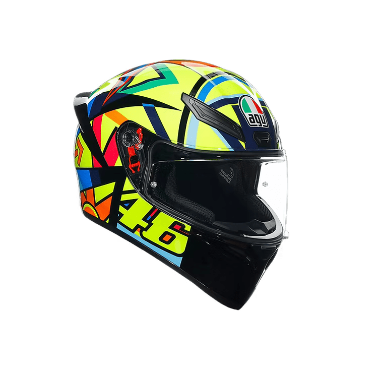 AGV K1 S Soleluna 2017 Helmet side view with integrated Aero Spoiler | 6KIOM