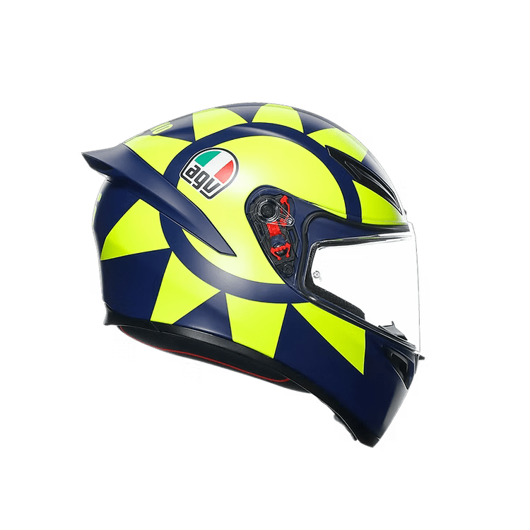 AGV K1 S Soleluna 2018 Helmet side view with integrated Aero Spoiler | 6KIOM