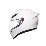 AGV K1 S White Helmet side view with integrated Aero Spoiler | 6KIOM