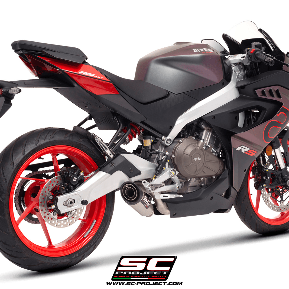Aprilia RS 457 Full Exhaust System with S1 Muffler – SC Project - 6KIOMPerformance Parts