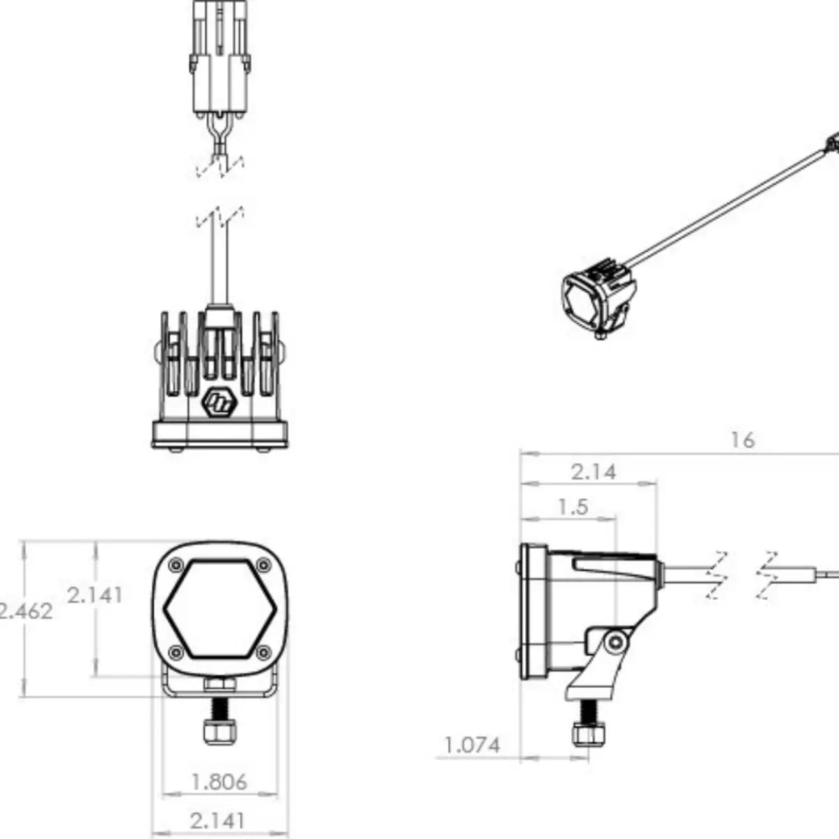 Baja Designs S1 Black LED Auxiliary Light Pod - Universal - 6KIOMAuxiliary Lights
