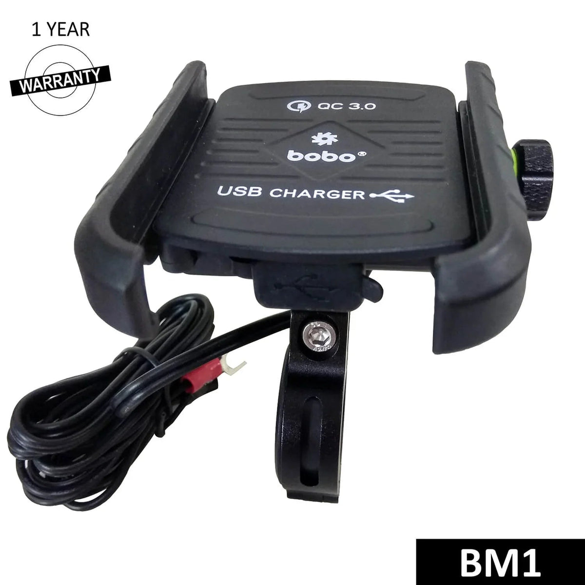 BOBO BM1 Jaw - Grip Motorcycle Mobile Mount with fast USB 3.0 charger - 6KIOMMobile Mounts & Chargers