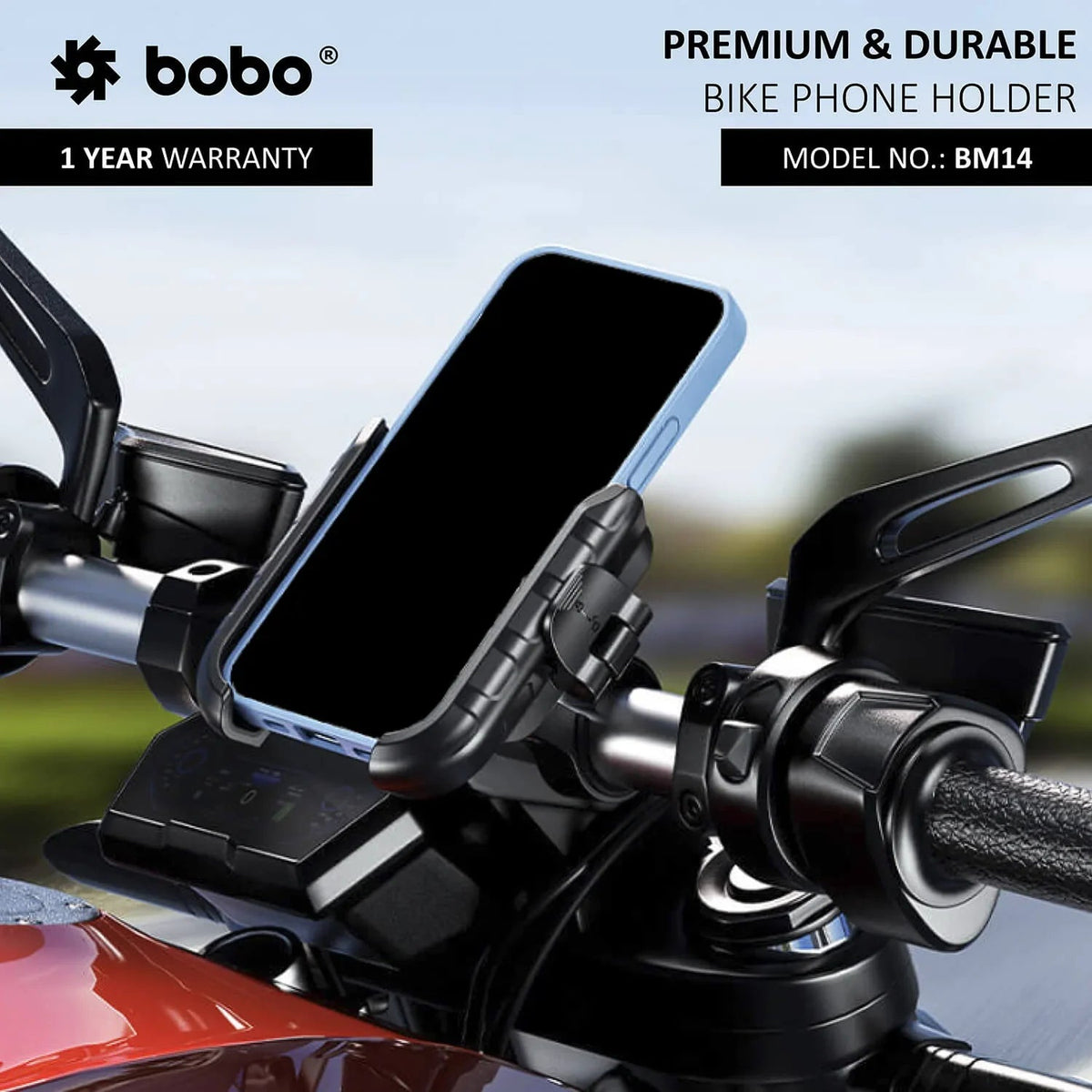 BOBO BM14 Quick Release Enhanced BM4 Bike Phone Holder for Smartphones - 6KIOMMobile Mounts & Chargers