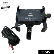 Bobo BM5 Claw Grip Aluminium with fast USB 3.0 Charger - 6KIOMMobile Mounts & Chargers