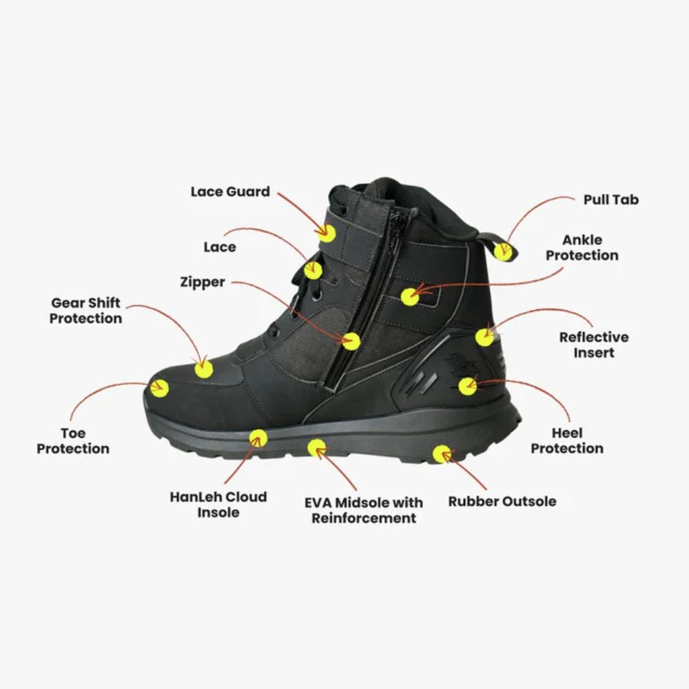 HanLeh Urbano – Motorcycle Sneakers with Protection - 6KIOMBoots