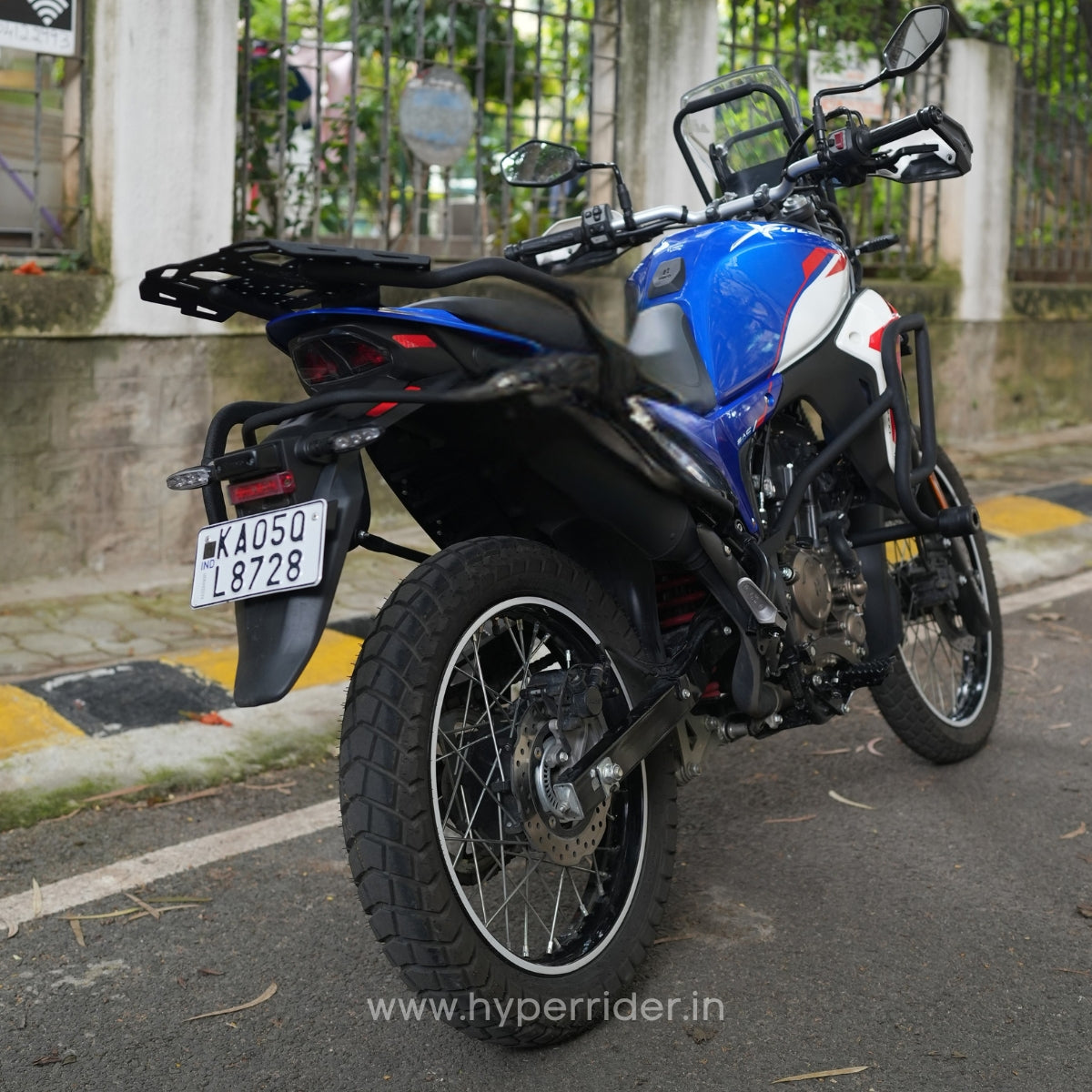 Hero Xpulse 210 rear luggage top rack with plate