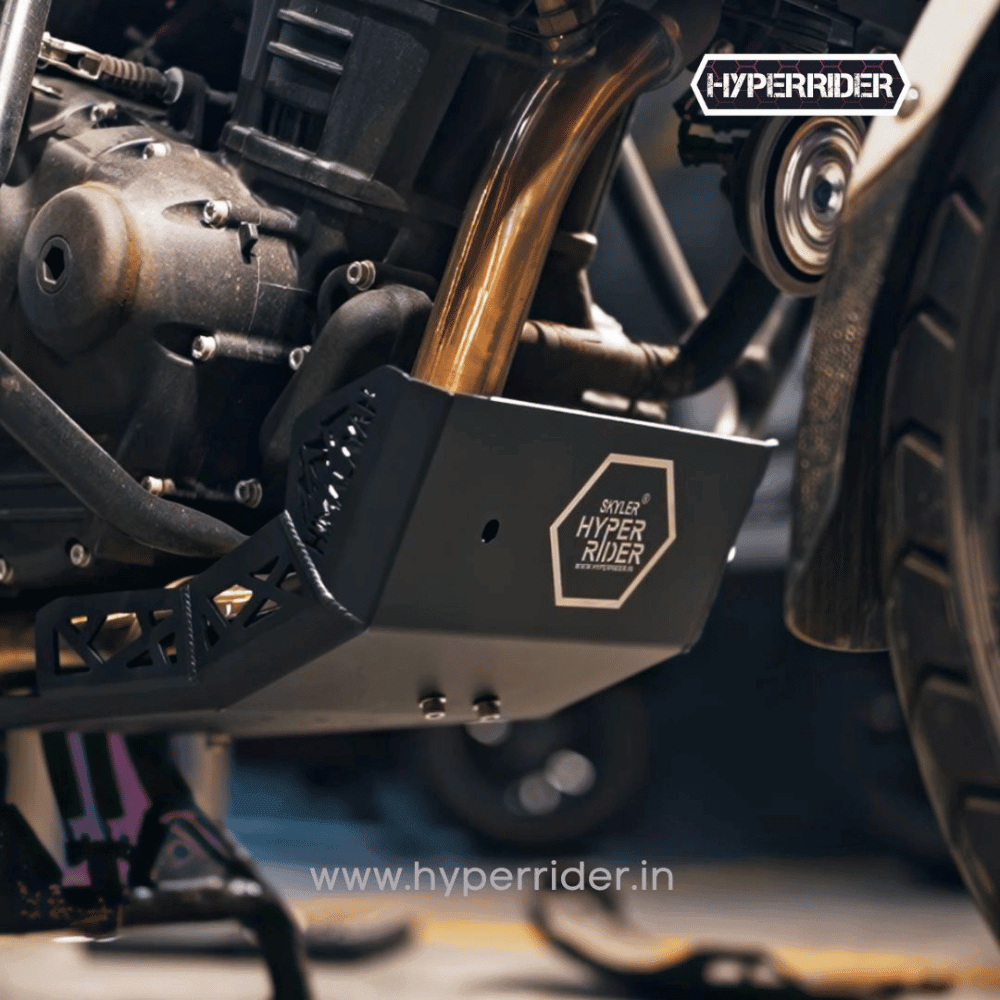 Hyperrider Aluminium Bash Plate – RE Himalayan 450 & Guerrilla 450 (Black) - 6KIOMBash Plate