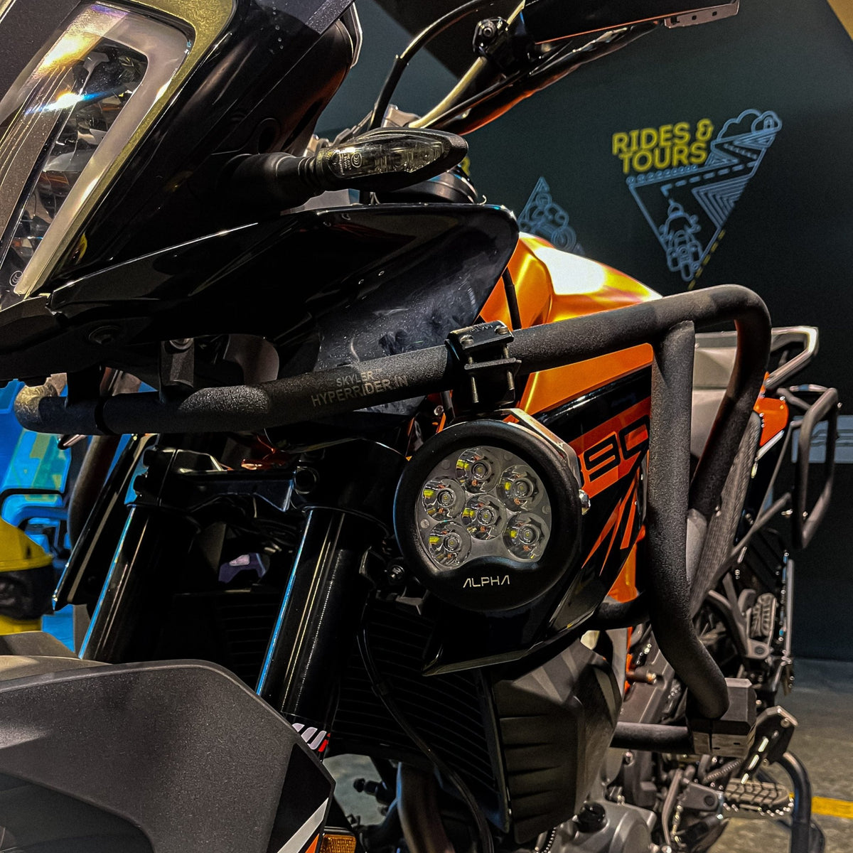 Hyperrider Crash Guard with Grab Slider - (Type 2) for KTM ADV 250/390 - 6KIOMCrash Guard