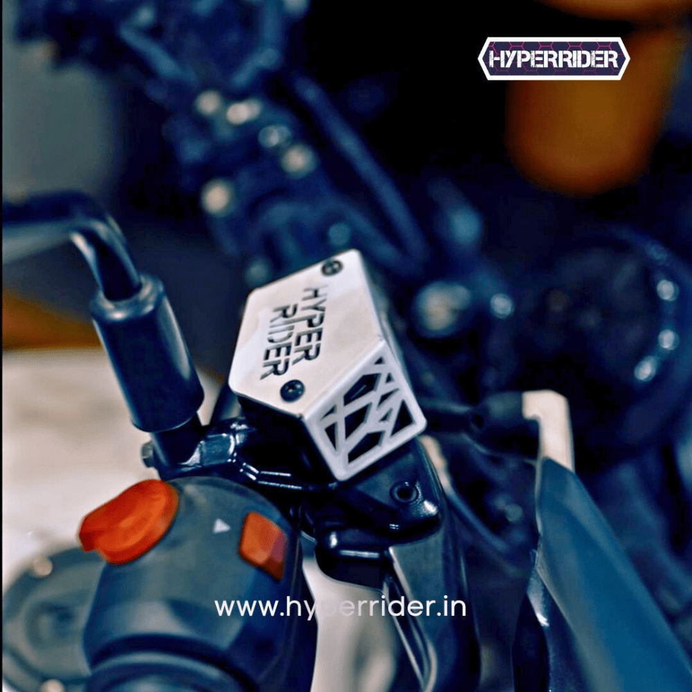 Hyperrider Front Fluid Reservoir Cover (Silver) for RE Himalayan 450 & Guerrilla 450 - 6KIOMReservoir Cap