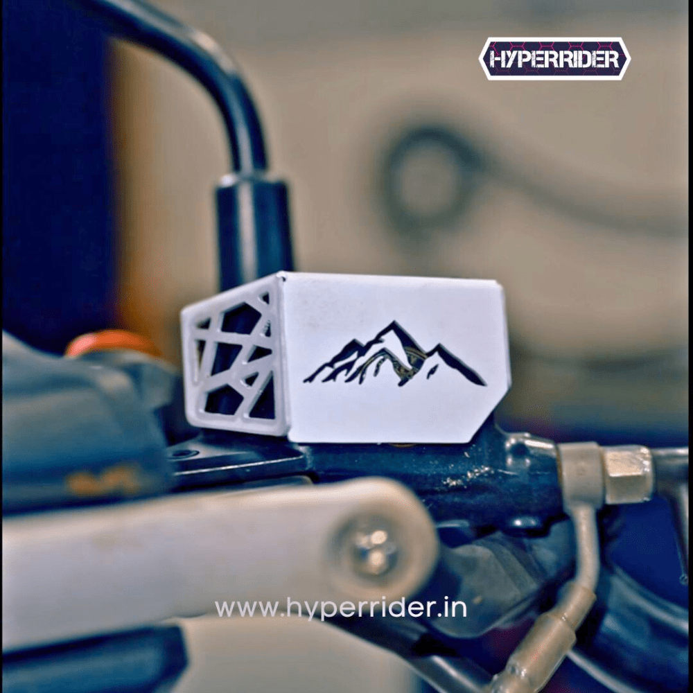 Hyperrider Front Fluid Reservoir Cover (Silver) for RE Himalayan 450 & Guerrilla 450 - 6KIOMReservoir Cap