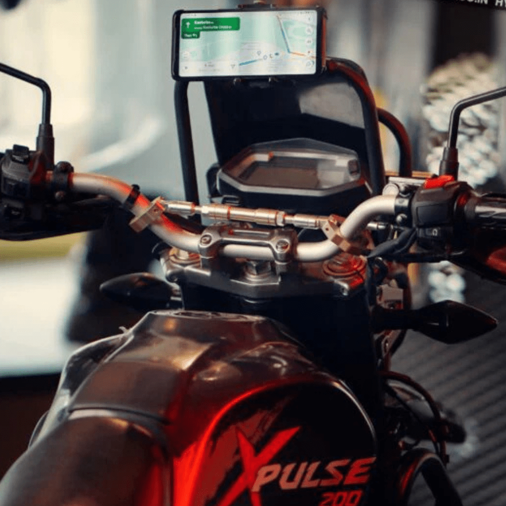 Hyperrider Headlight Grill & GPS Mount for Hero Xpulse 200 (BS4/BS6) - 6KIOMHeadlight Grill