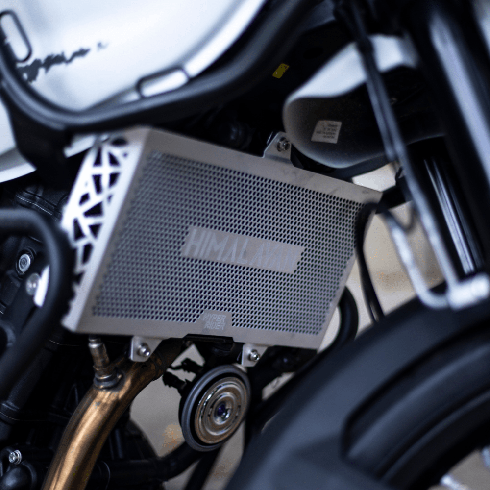 Hyperrider Radiator Guard (Silver) for RE Himalayan 450 - 6KIOMRadiator Guard