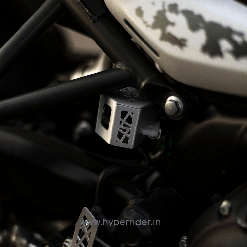 Hyperrider Rear Fluid Reservoir (Silver) for RE Himalayan 450 - 6KIOMReservoir Cap