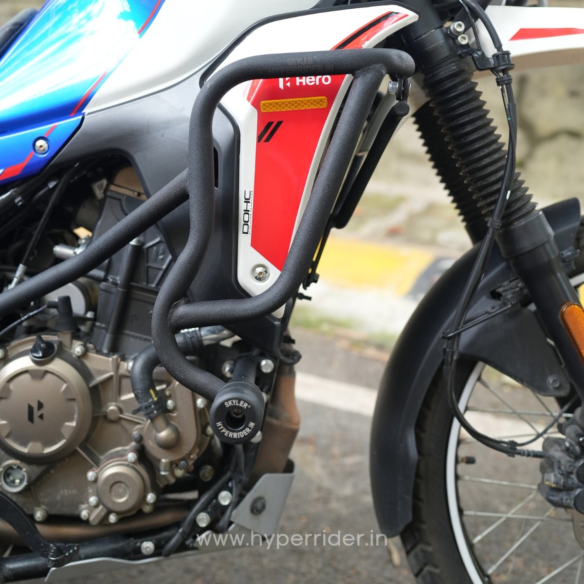 Hyperrider Upper Crash Guard with Grab Slider for Hero Xpulse 210 - 6KIOMCrash Guard