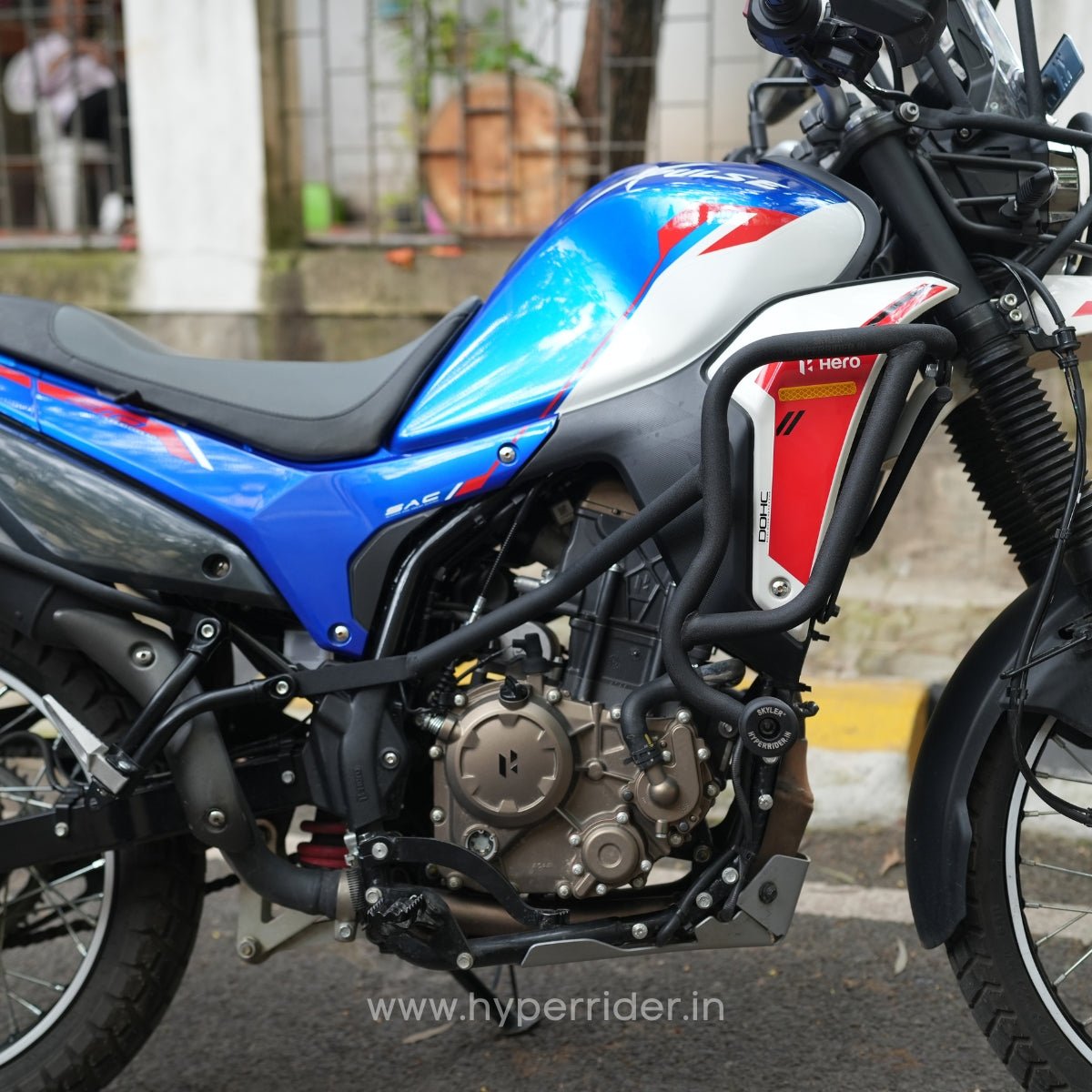 Hyperrider Upper Crash Guard with Grab Slider for Hero Xpulse 210 - 6KIOMCrash Guard
