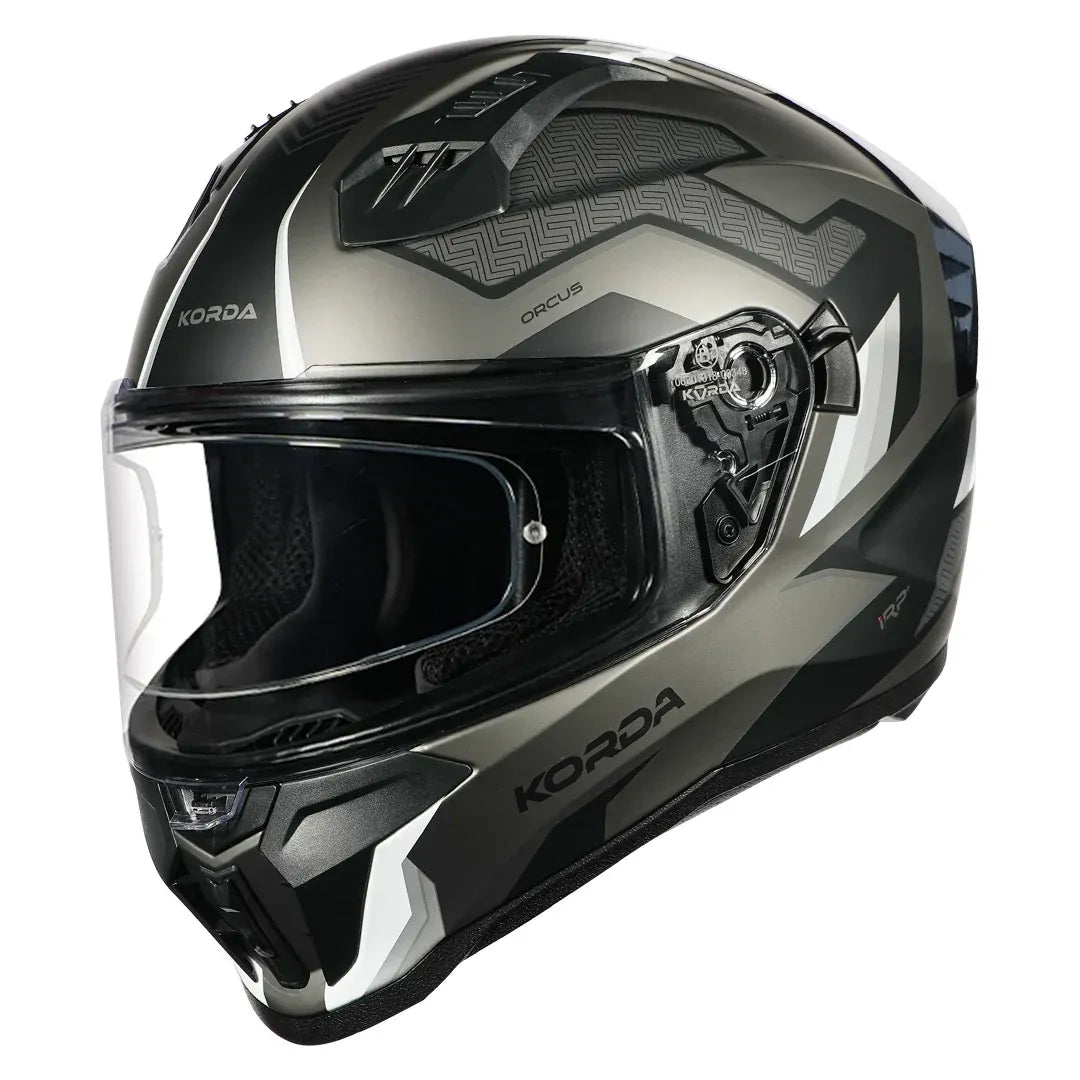 Korda EVO Orcus helmet matt grey side profile view