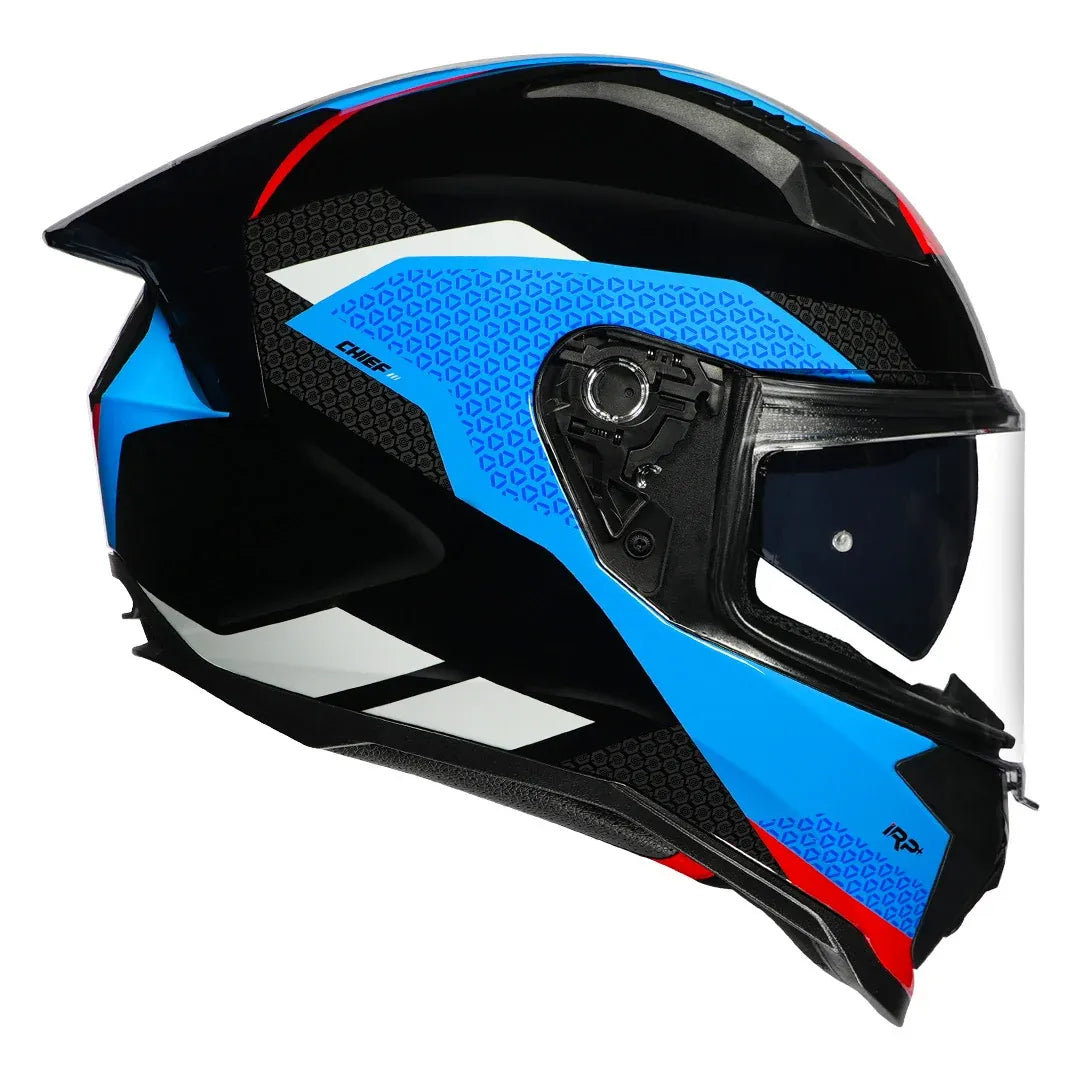 Korda EVO Chief gloss black blue helmet interior liner view