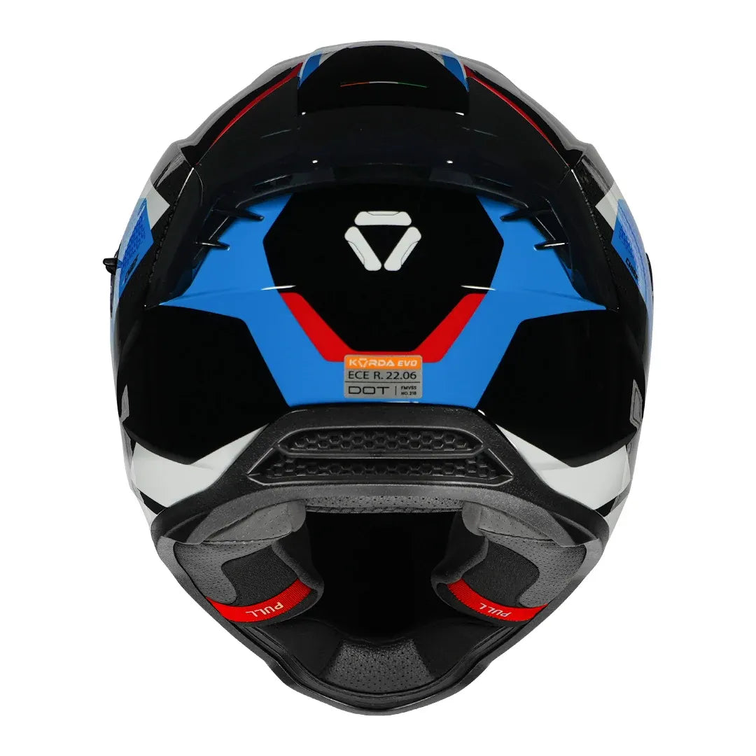 Korda EVO Chief gloss black blue helmet with Fog-Free insert