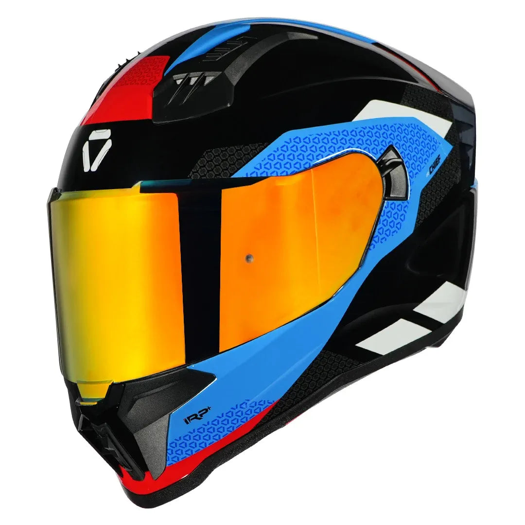 Korda EVO Chief full-face helmet in gloss black blue colorway