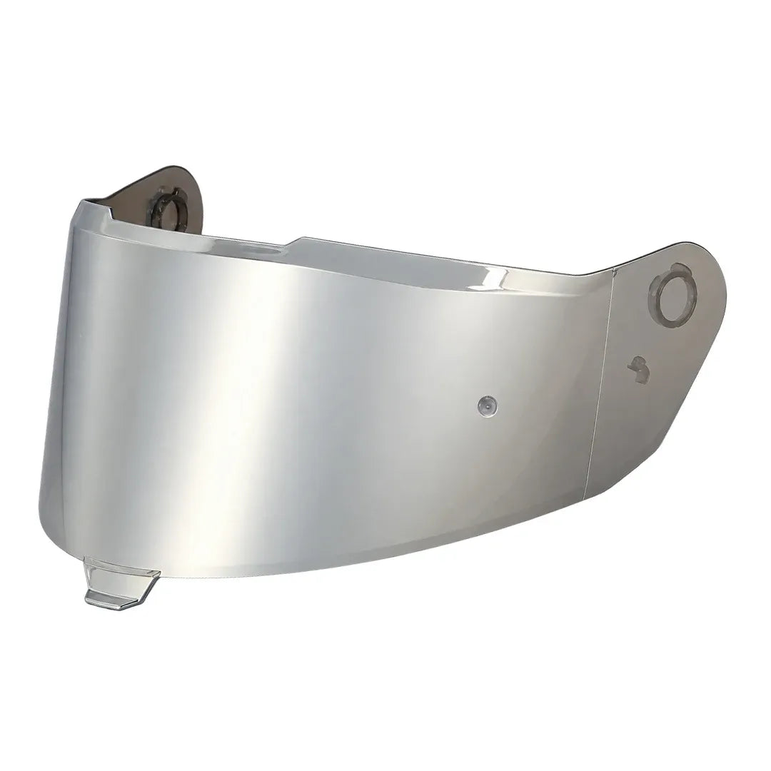 Korda EVO helmet visor in silver iridium finish