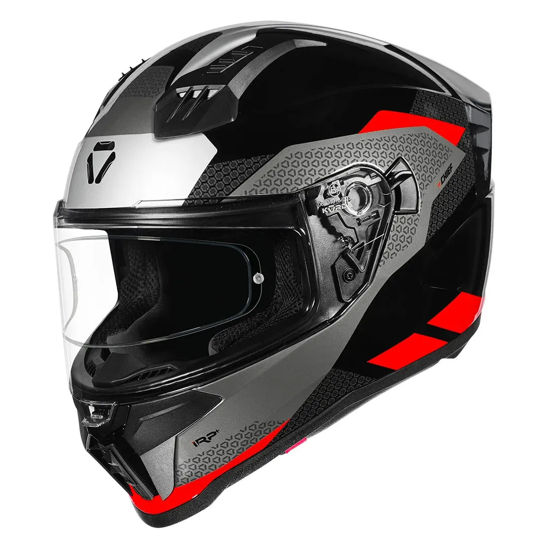 Korda EVO Chief helmet gloss black red side profile view