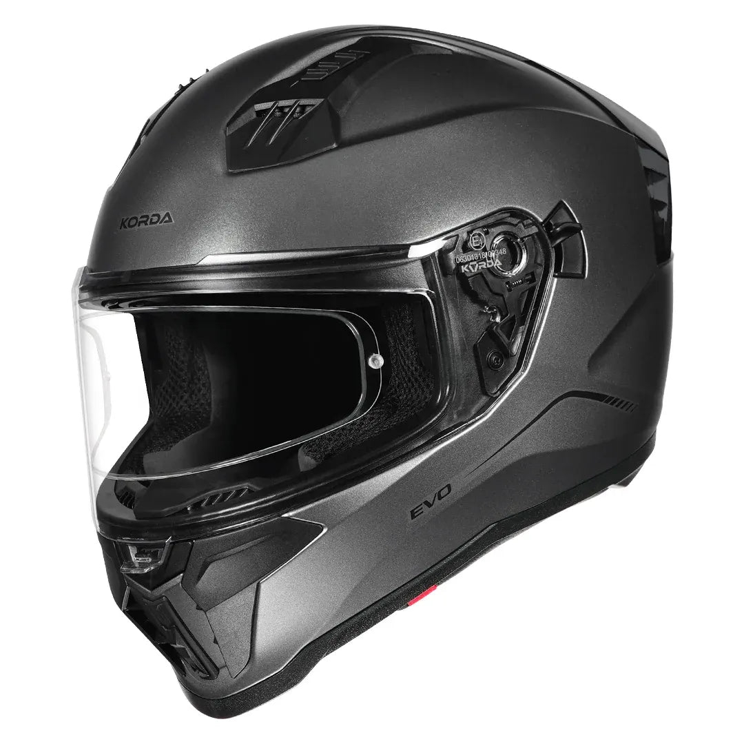 Korda EVO Solid helmet matt grey side profile view