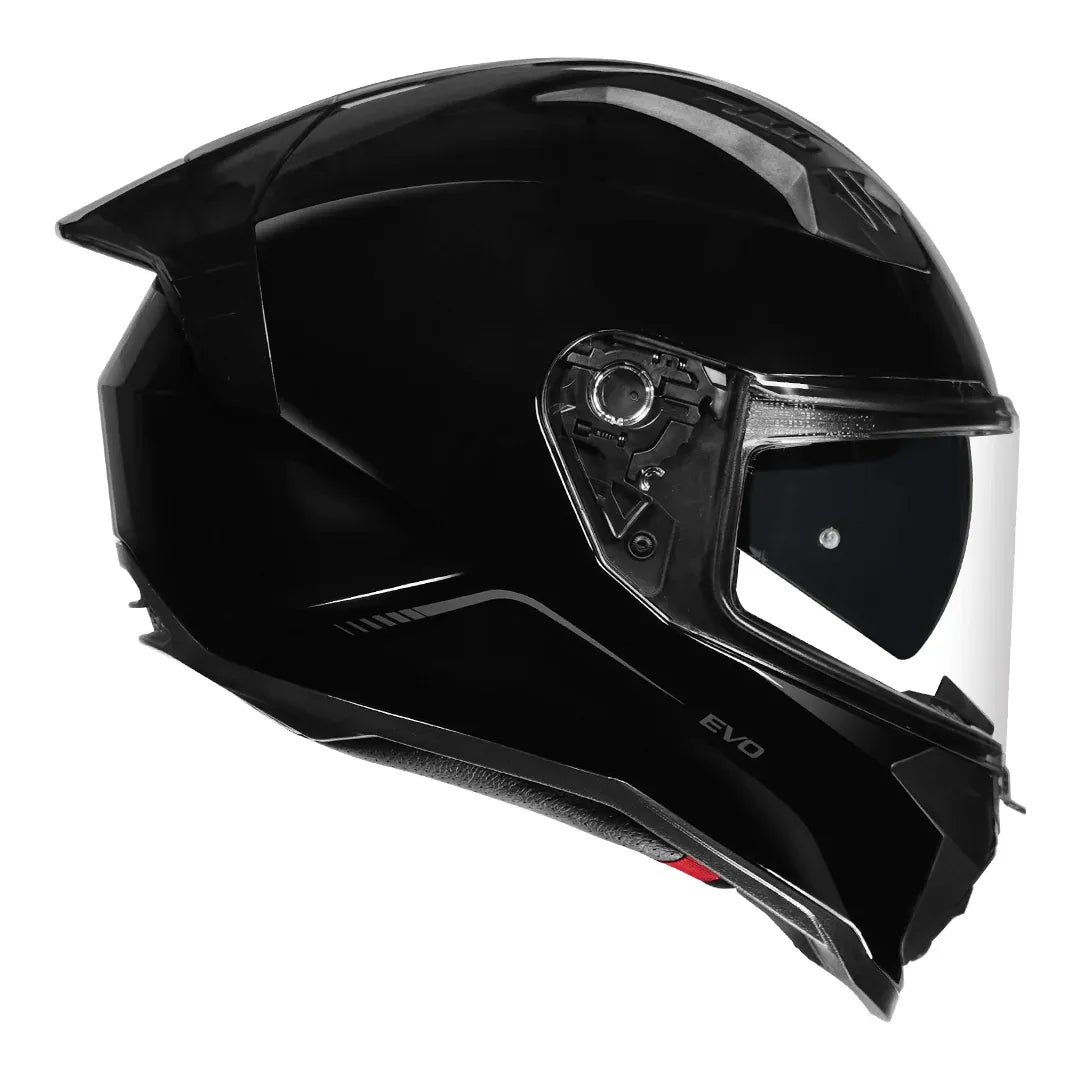 Korda EVO Solid helmet gloss black showing dual visor system